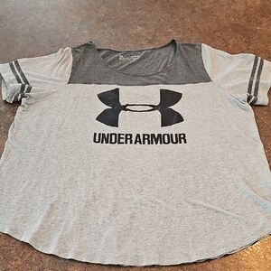 Under Armour Heather Gray and Charcoal Tee